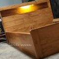 Dipan Box Custom Minimalis Warna Natural Doff, Tempat tidur Box kayu jati TERMURAH ,BISA COD. 