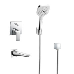 Square Wall-Mounted Dual Control Shower Set