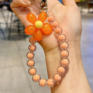 Creative Macaron Style Mobile Phone Case Pendant Crystal Keychain DIY Bracelet Adhesive Patch Mobile Phone Chain Accessory