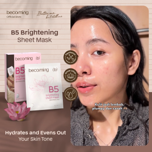 [4 BOX ONLY 200RB] becoming B5 Sheet Mask 25ml | Bundle Isi 32pcs | Masker Wajah | Sheet Mask | Face Mask | Melembapkan dan Mencerahkan | Kulit Wajah Bercahaya | Menutrisi | Menenangkan | Niacinamide