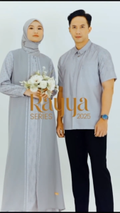 Nibras Luna Scarves: Jilbab Segiempat Grey Cream 115cm Voal Prince Motif Tidak Licin Mudah Dibentuk