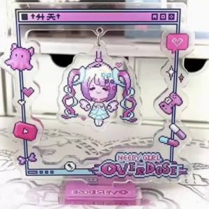 Swing Acrylic Stand Sign Needy Girl Overdose Cartoon Desktop Ornaments Decorate Student Anchor Model Toys Figure Birthday Gift