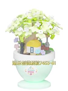 Christmas Gift Building Blocks - Creative Floral Basket Building Fun Educational DIY Puzzle Toys