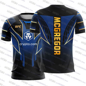 UFC 2025 New Fashion Conor McGregor Mixed Martial Art T-shirt 3D Print Short Sleeve Fighting Tops Vintage Sportwear MMA Jersey