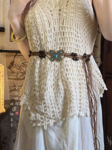 Retro Brown Butterfly Waist Belt Womens Design Sense Ethnic Wave Mexican Waist Chain Accessory Dress Body Shape Enhancer