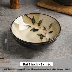 SHELI | Bộ Bát Sứ Sáng Tạo Nhật Bản Phong Cách Retro Ứng Biến Men