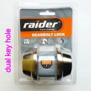 RAIDER Deadbolt Stainelss Double Cylinder #D102 antique brass