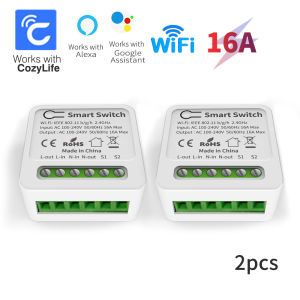 16A WiFi Smart Switch Circuit Breaker with Timer Works with Alexa & Google Home Voice Control CozyLife APP Control