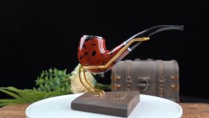 PIPA ROKOK CANGKLONG TEMBAKAU RESIN KAYU BESAR DENGAN FILTER UKIRAN UNIK