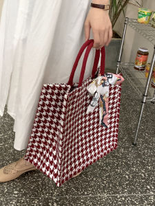 Large Capacity Commuter Tote Bag Womens Fashion Handbag Ins University Student Class Carryall Bag Soft Canvas Magnetic Buckle Closure