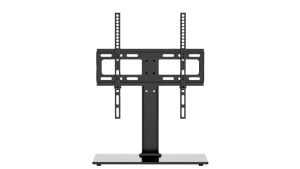 Table TV Universal Bracket Stand for 26"-70" LCD LED Screen Height Adjustable Monitor Desk Bracket with Tempered Glass Base