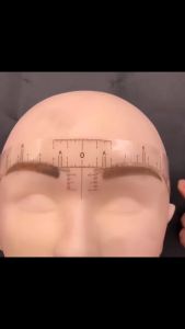 50pcs Disposable Eyebrow Ruler Sticker Eyebrow Drawing Guide For Makeup Supply