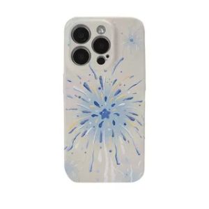 Blue Sparkle Firework Design Two-In-One Mobile Phone Case Compatible with Apple Huawei Xiaomi Oppo Vivo And Other Models