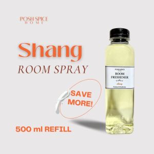 Shangri la Shang Hotel Scents Room Air Freshener Spray Refill 500 ml Linen Odor Eliminator Odor Remover Posh Spice