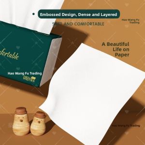 Thickened Four Layers Bamboo Pulp Natural Color Tissue Paper Individual Pack Family Economy Pack Flexible Leak Proof Baby And Maternity Special Use Towels