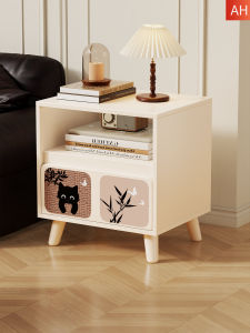 Simple Small Coffee Table Sofa Side Table with Drawer Living Room Corner Cabinet Storage Home Furniture Square Table