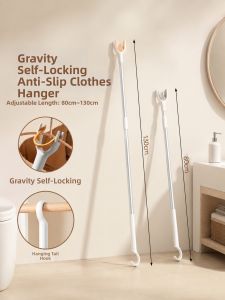 FAJIENUO | Magnetic Non-Slip Extendable Clothes Hanging Rod