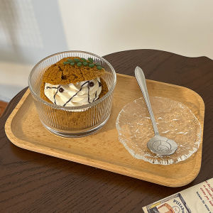 Ins Style Fresh Glass Dessert Bowl Sugar Water Bowl Oats Breakfast Bowl Ice Cream Yogurt Pudding Cup round Shape China Made