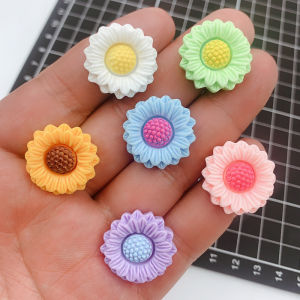 Colorful Sunflower Resin Charms DIY Craft Supplies for Cream Glue Jewelry Phone Case Hair Clips & Hairpins Decorations