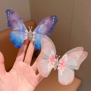 Three-piece set of moving butterfly hair clips fun childrens headwear a great gift for little girls