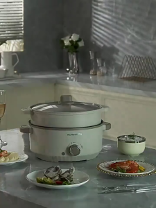 (Ship in 12hrs)3-pin SG plug 4.5L Large Capacity 1000W Non-Stick Interior Rice Cooker Multifunctional Electric Hot Pot With Steamer Overheat Protect