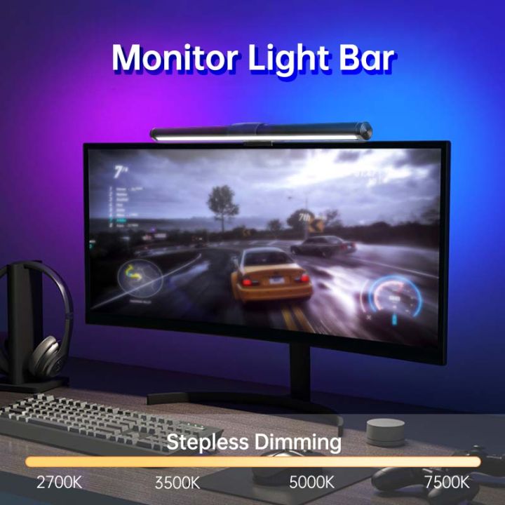 CANMEIJIA LED Monitor Light Bar คอมพิวเตอร์จอภาพโต๊ะทำงาน Led RGB ...