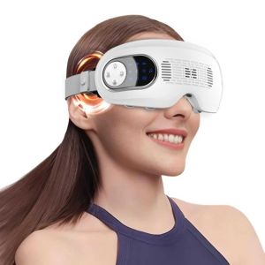 Eye Massager for Migraines Vibrating Hot&Cold Mist Eye Acupoint Massage Mask Relieve Stress Eye Care Device for Improve Sleep