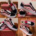 Vans Old Skool (size39-45) Navy Blue Red ลายตาราง มีหลายสี. 