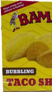 BAMBI BUBBLING TACO SHELLS REGULAR SIZE/ TACO SEASONING NET WT. 180 GRAMS (12PCS)