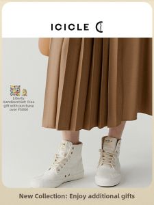 ICICLE | Cotton Twill Flat High-top Canvas Casual Shoes
