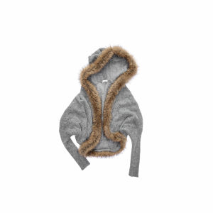 1JINN STUDIO | Collar Mixture Loose Mohair Knitted Coat