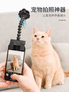 Pet Selfie Stick Attraction Tool Dog And Cat Lens View Mobile Phone Holder Snack Attract Attention Interactive Toy for Pets