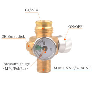 HPA Scuba Air Tank Copper Tape Switch Valve Regulator Gas Cylinder Refill Filling Adapter Regulating For Station Paintball Diving Accesories
