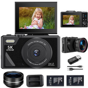 KOMERY | Máy Quay Phim Kỹ Thuật Số 75MP Zoom 18X Quay Phim 5K UHD Tích Hợp Wifi Webcam Màn Hình Lật 3.0 Inch Hỗ Trợ Chụp Ảnh Tự Sướng AF.