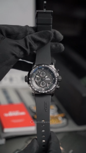 Jam Tangan Pria Expedition Chronograph EX 6335 GCRTBBA Box Set Black Dial & Black Rubber Strap