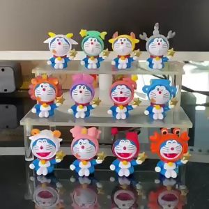 DORAEMON ZODIAC 5cm (harga satuan) - Action Figure Miniatur Pajangan Topper Kue Mainan Zodiak