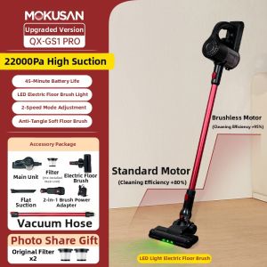[China Plug Without Adapter] MOKUSAN | Wireless High-Suction Handheld Dust Extractor with Mite Removal and Cleaning Function Green Light Dust Display