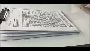 2 Pack Plastic Clipboards A4 Acrylic Clear Board for Classroom Students Transparent Letter 9 X 12.5 with Low Profile Clip