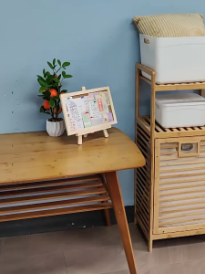 Multi-function Bathroom Racks Laundry Hamper Dirty Clothes Storage Basket Side Rack with Shelf Bamboo Storage Hamper