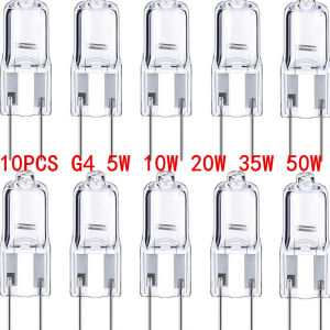 10pcs G4 12V 5W 10W 20W 35W 50W Halogen Bulb Globe Lot JC Bi-Pin LED Warm White Replace LED Capsule Lamp Halogen Bulbs Light