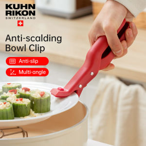 KUHN RIKON Anti-Scald Clip Hot Plate Gripper Bowl Clamp Tongs Heat Resistant Non-slip Remove Hot Dish From Steamer Oven Swiss Design