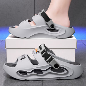 Mens Summer Casual Sandals Indoor Outdoor Anti-Slip Comfortable Breathable Flat Heel EVA Slippers for Daily Beach Wear