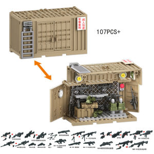 World War Army Military Soldiers SWAT Police Container Weapon Cannon Base Model Building Blocks Bricks Childrens Toys
