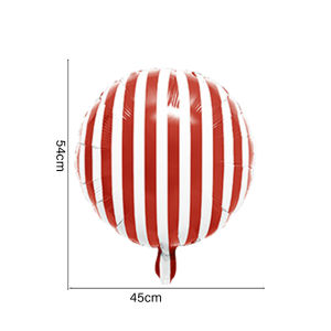 18 Inch Striped Balloons Foil Aluminum Helium Balloon for Halloween Party Favor Birthday Baby Shower Christma Holiday Decoration