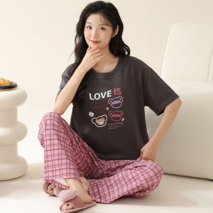 Bộ đồ ngủ nữ MiiOW vải cotton ngắn tay quần dài