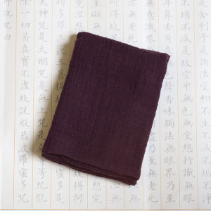 ผ้าชาผ้าฝ้ายผสมผ้าลินินสีธรรมดาแผ่นรองน้ำชาทรงสี่เหลี่ยมซับน้ำเพิ่มความหนาสองชั้นแผ่นรองน้ำชาผ้าลินินผ้ารองกาน้ำชาสีล้วนทำความสะอาดได้