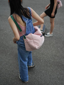 Hiddennotes Large Capacity Original Crossbody Bag for Fitness Riding Single Shoulder Fashionable Velvet Leisure Backpack