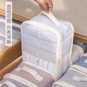 Travel Portable Clothing Storage Bag Transparent Visual Sub-Bag Underwear Socks Organizer Bag Clothes Sorting Bag