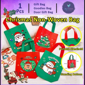 Merry Christmas Non Woven Fabric Gift Bag Student Nonwovens Storage Student Kids Christmas Tote Goodies Bag (159) 1pc 4pcs 8pcs Random