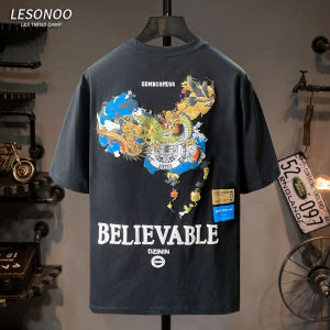 LIANSENNIAO | Chinese Dragon Print Premium Breathable Thin Short Sleeve T-shirt